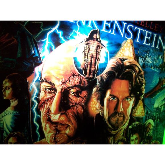 Frankenstein Mary Shelleys Pinball Translite NOS Horror Movies Halloween 1995 - Picture 3 of 12
